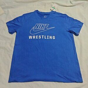 Nike Men's Dri-Fit Swoosh Wrestling Tee/T-Shirt APS467-460 Blue Sz XL